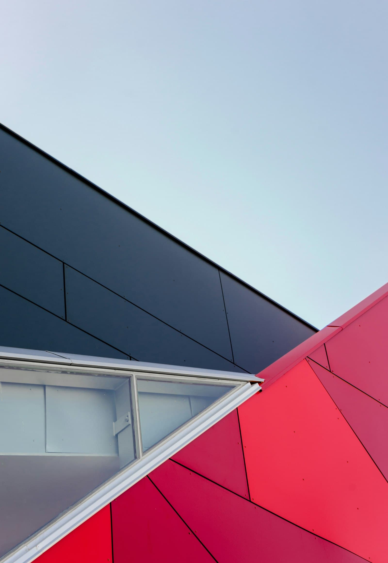 Bold angular building facade